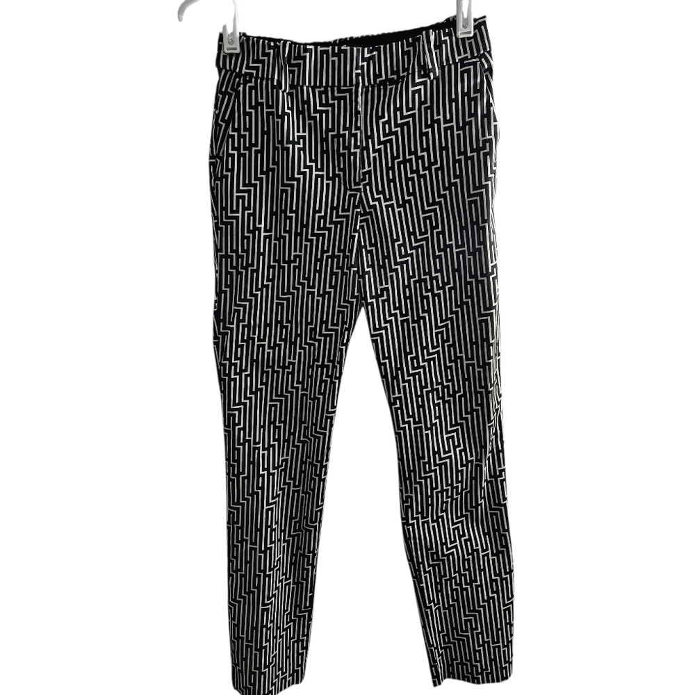 GP & J Baker X H&M Pants Black & White Patterned Women's Bottoms